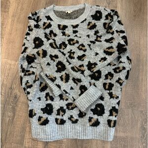 Hem & Thread Leopard Sweater from Evereve - like new